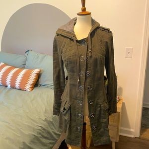 Army green light weight Free People jacket Size Small